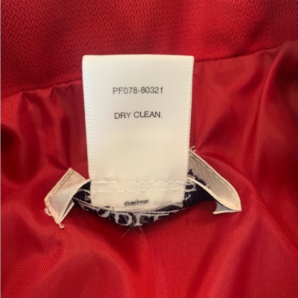 Vtg Pendleton red women‘s red blazer/jacket, shoulder pads, button down. Size 8 - Picture 9 of 14